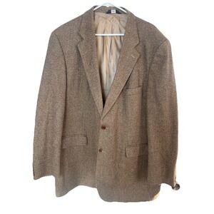 Brooks Brothers Tan/Brown Herringbone Wool Sport Coat
